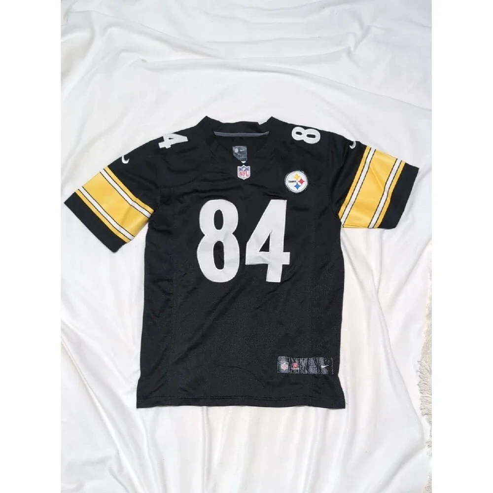 Pittsburgh Steelers NFL Nike On Field Black Football Jersey M 84 Antonio Brown - Picture 2 of 11